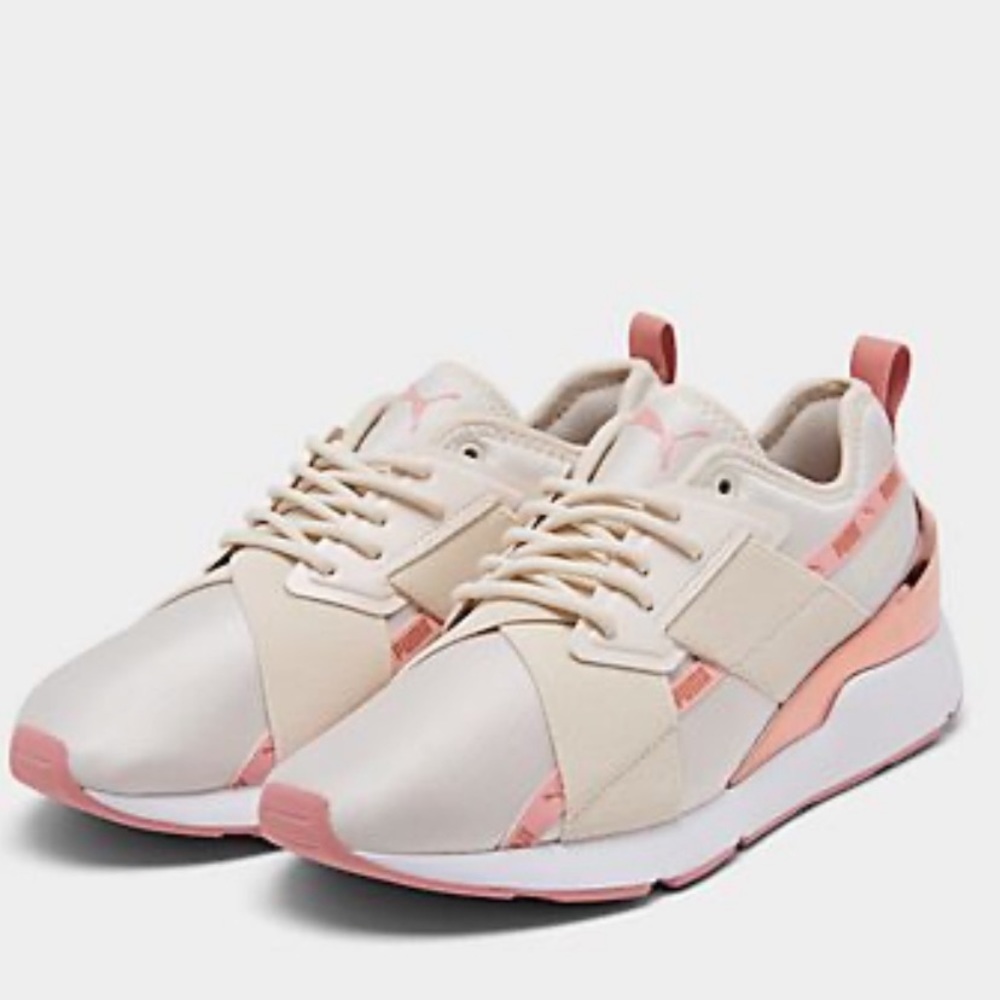 Puma muse X-2 metallic rose gold size 7